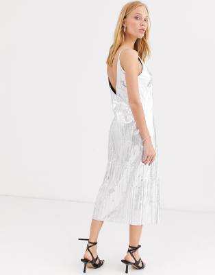 asos white slip dress