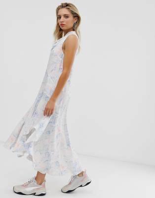 white dress cowl neck