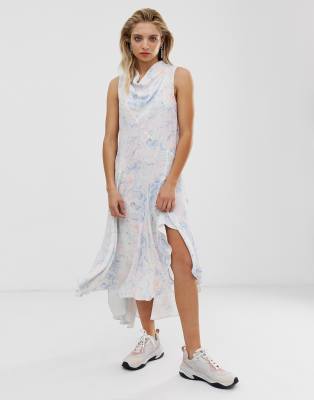 white snake print dress