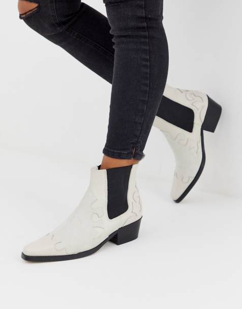 asos white knee high boots