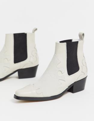 asos white cowboy boots