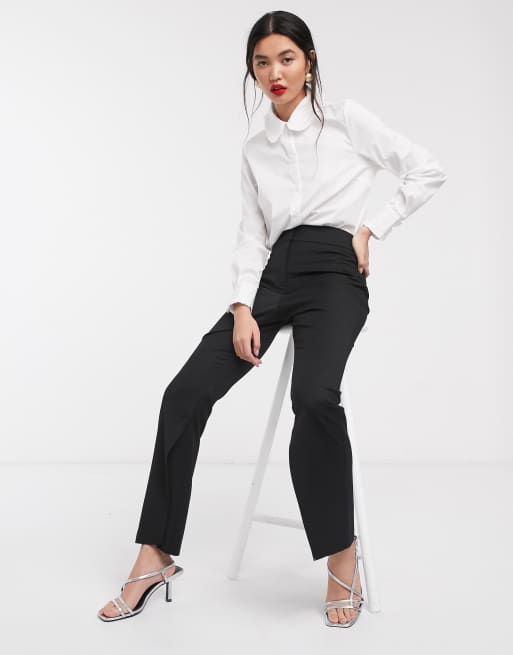 Split Front Slim Fit Dress Pants