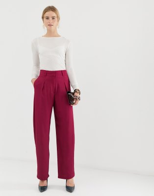 maroon high waisted pants