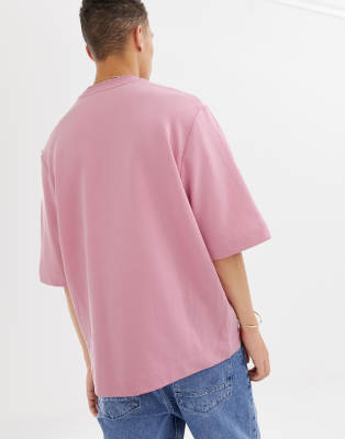Asos À Oversize WhiteSweat shirt Courtes Manches Rose qMSLUVGzp