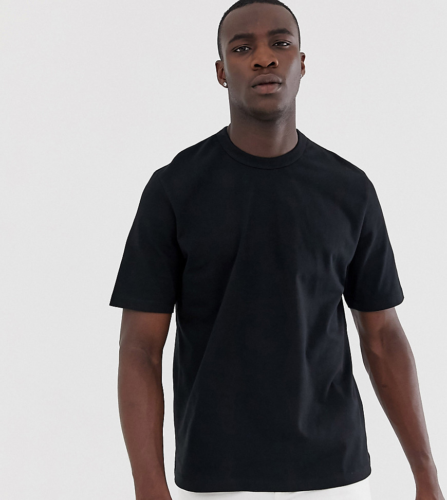 ASOS WHITE Tall - Losvallend, zwaar T-shirt in zwart-Wit
