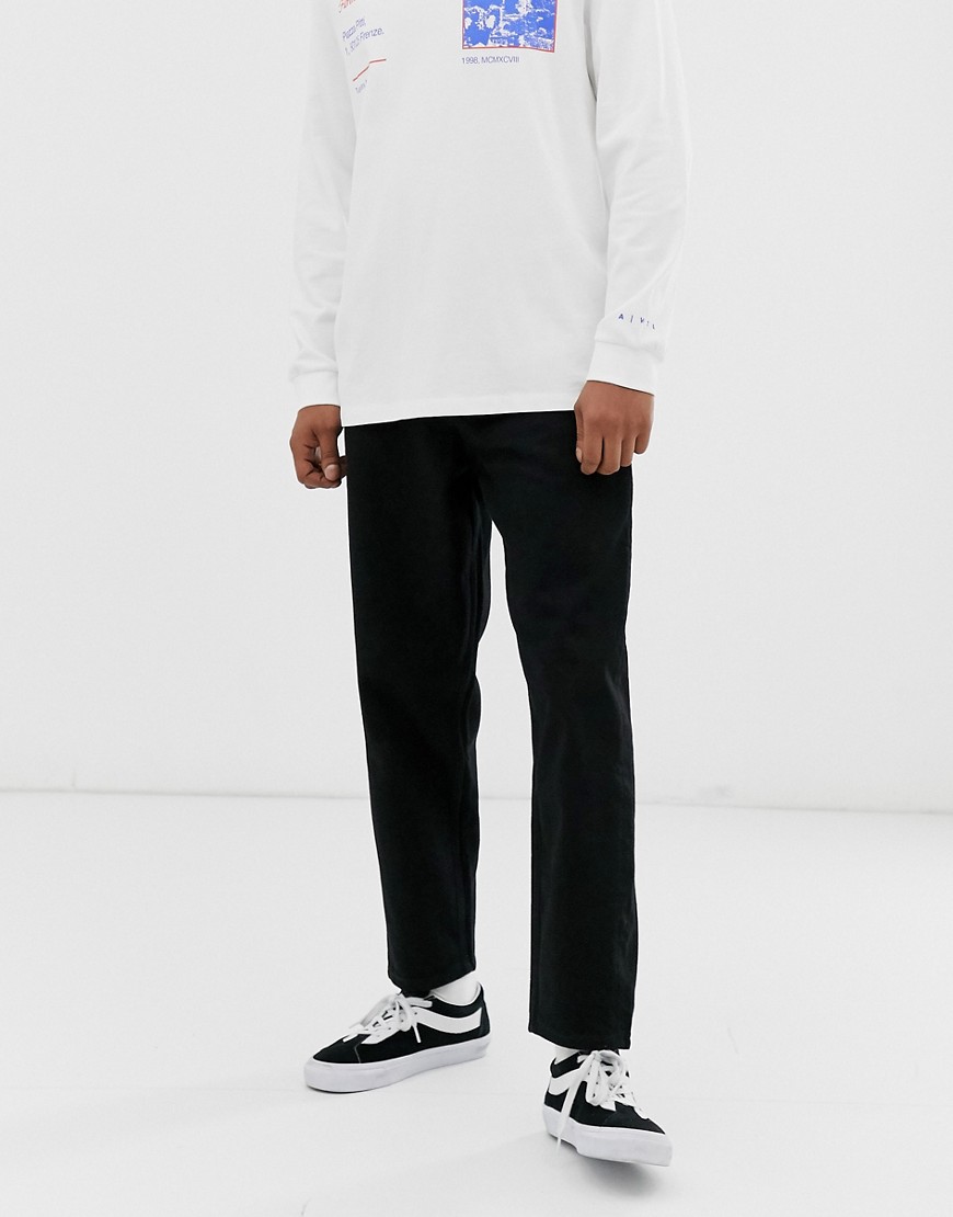 ASOS WHITE – tapered fit-jeans i 14 oz i sort denim