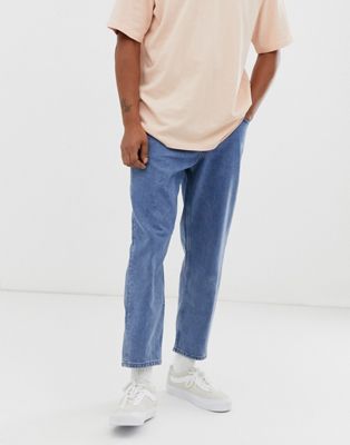 ASOS WHITE tapered jeans in 14 oz mid 