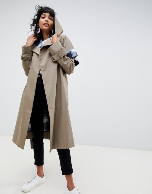 Asos white 2025 trench coat