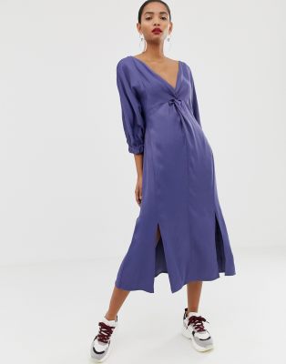 midi plain dress