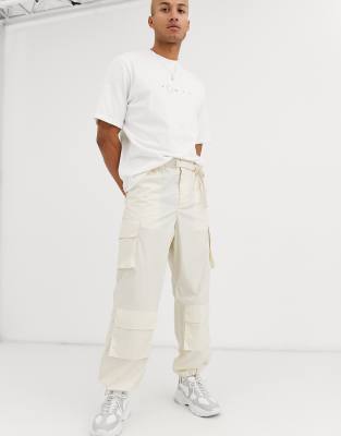 womens white cargo trousers