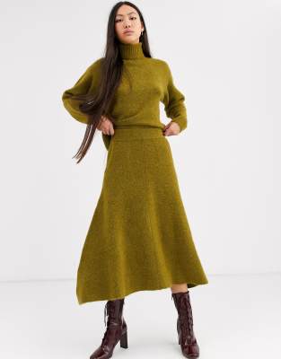 flared wool skirt uk