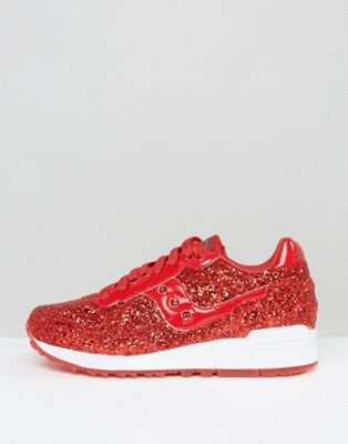 asos white x saucony shadow 5000 in glitter