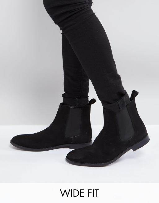 Asos black clearance suede chelsea boots