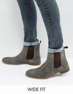 gray chelsea boots