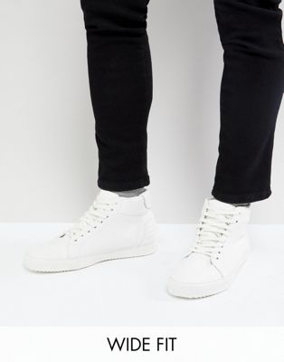 wide fit high top trainers