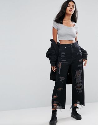 fishnet jeans black