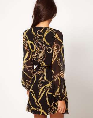 asos chain print dress