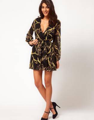 asos chain print dress
