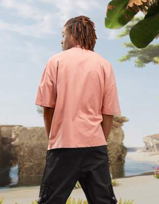 T-shirt oversize unisex rosa - ASOS DESIGN T-shirt donna  - immagine3
