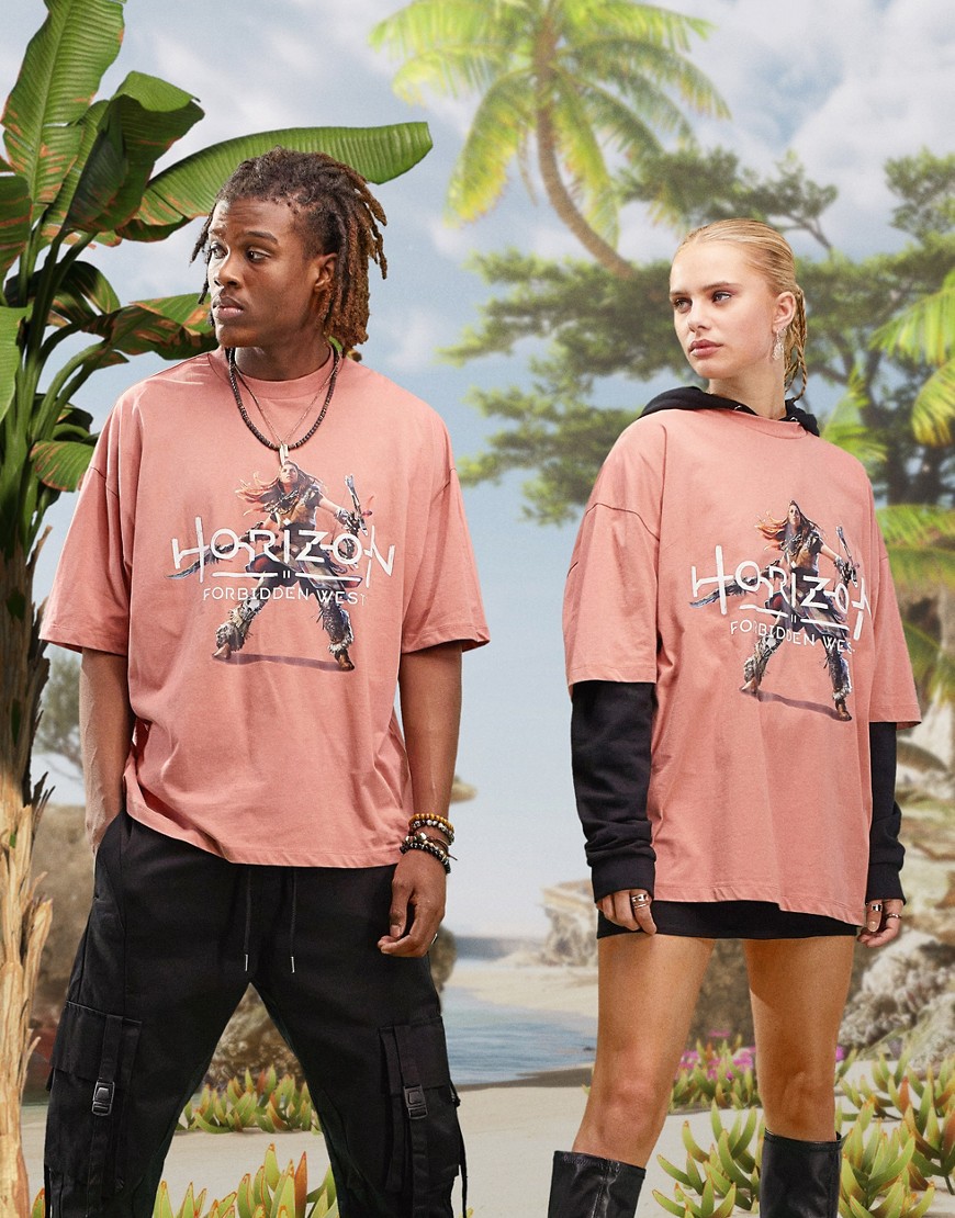 T-shirt oversize unisex rosa - ASOS DESIGN T-shirt donna  - immagine1