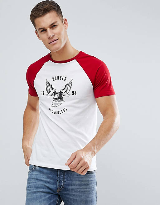 ASOS x NEED FOR SPEED - T-shirt avec manches raglan et imprimé aigle