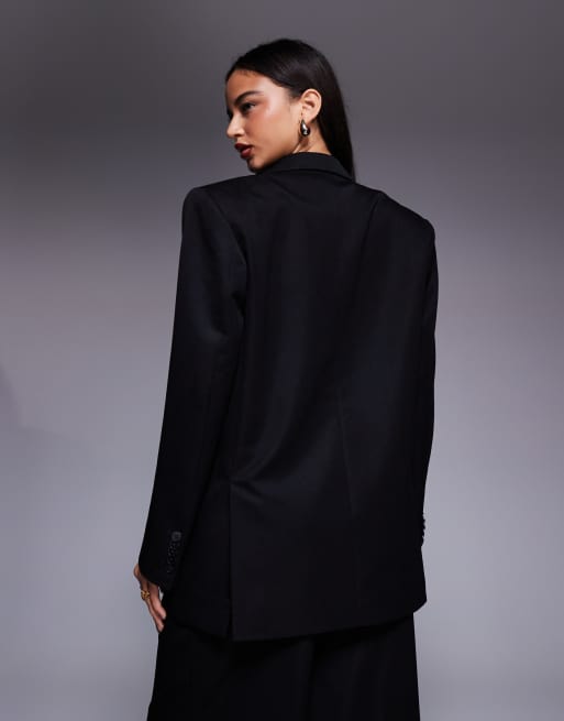 ASOS X THE SOURCED COLLECTION - Blazer oversize nero, 3 di 4