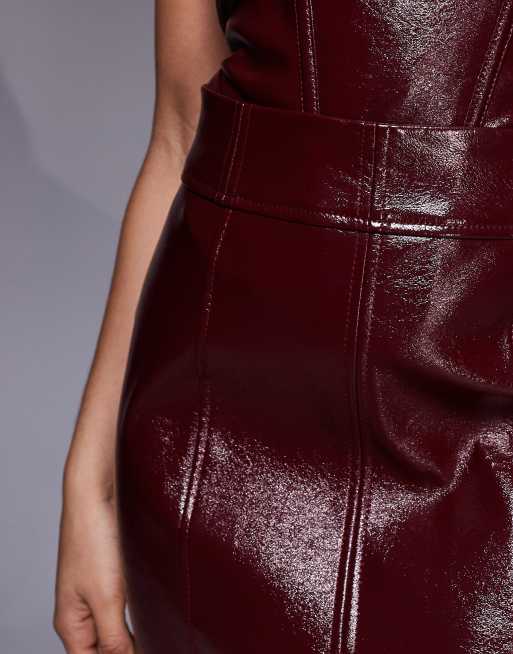 ASOS x The Sourced Collection – Bordowa spódnica maxi, 3 z 5