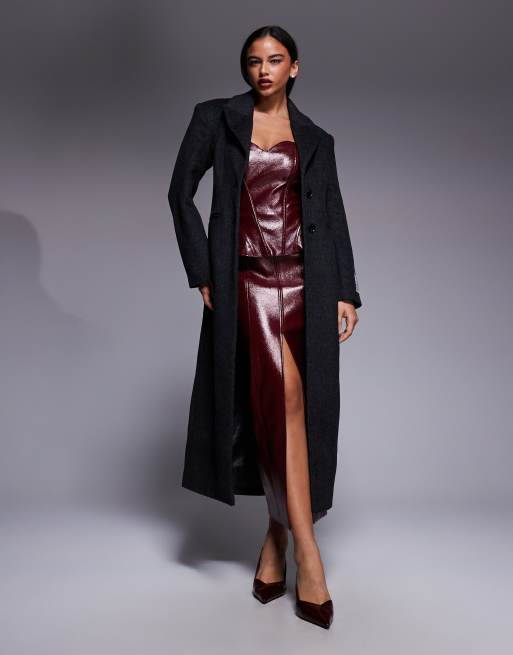 ASOS X THE SOURCED COLLECTION - Frakke med samlet talje