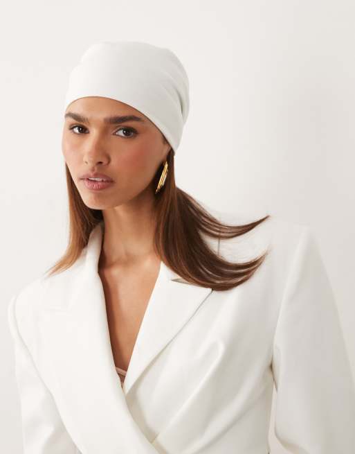 ASOS X THE SOURCED COLLECTION head scarf in cream, 3 of 3