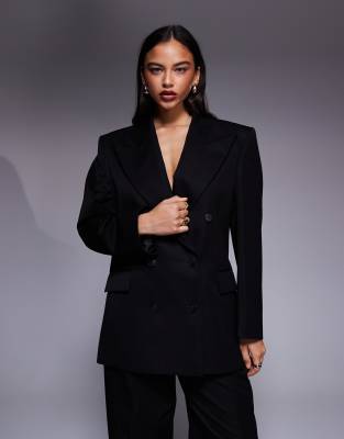 ASOS X THE SOURCED COLLECTION - Oversize-Blazer in Schwarz