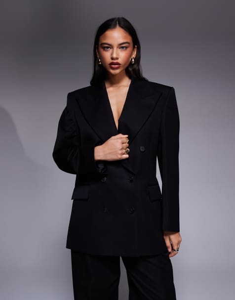ASOS X THE SOURCED COLLECTION oversized blazer in black