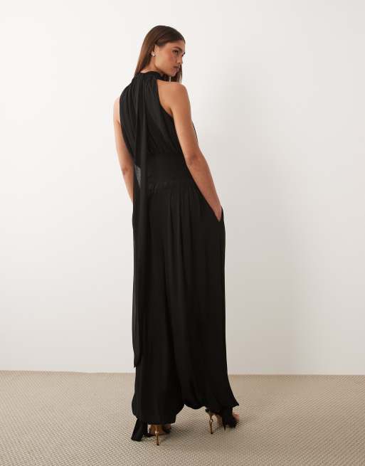 ASOS X THE SOURCED COLLECTION - Pantalon bouffant en mousseline - Noir, 3 de 5
