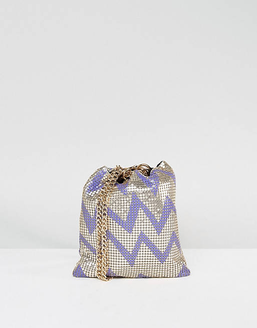 ASOS Zig Zag Chainmail Pouch Clutch Bag