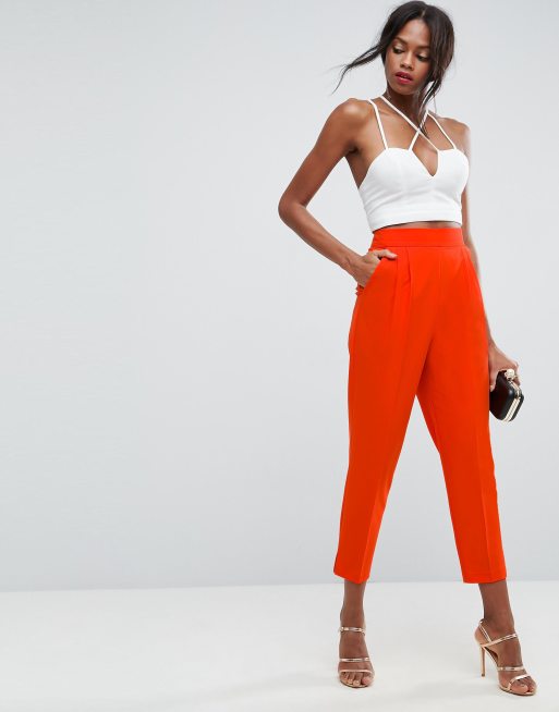 ASOS – Zwężane spodnie z wysokim stanem