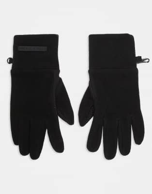 ASOS 4505 - Gants de ski compatibles écran tactile en polaire thermique - Noir