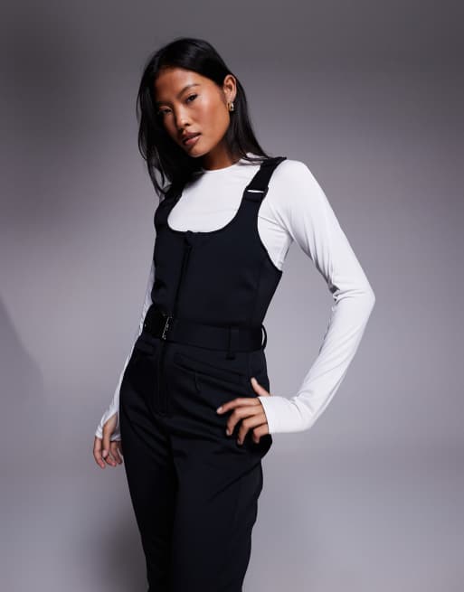 ASOS 4505 Ski Petite - Salopette en tissu soft shell déperlant avec ceinture - Noir, 3 de 5