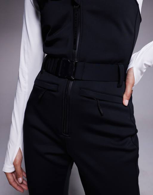 ASOS 4505 Ski Petite - Salopette en tissu soft shell déperlant avec ceinture - Noir, 4 de 5