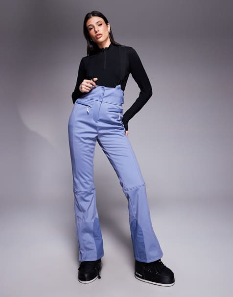 ASOS 4505 Tall - Pantalon de ski évasé en tissu déperlant - Bleu craie - view 1