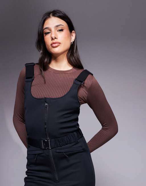 ASOS 4505 Tall - Salopette en tissu déperlant avec ceinture - Noir, 2 de 5