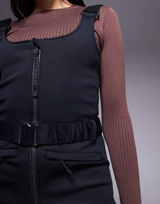 ASOS 4505 Tall - Salopette en tissu déperlant avec ceinture - Noir, 3 de 5