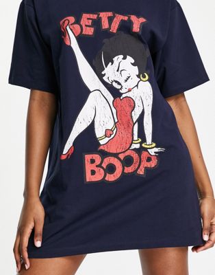 Femme Betty Boop - T-shirt de nuit - Anthracite