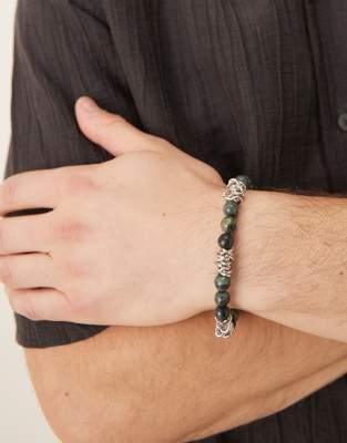 ASOS DESIGN - Bracelet de festival à perles - Argenté