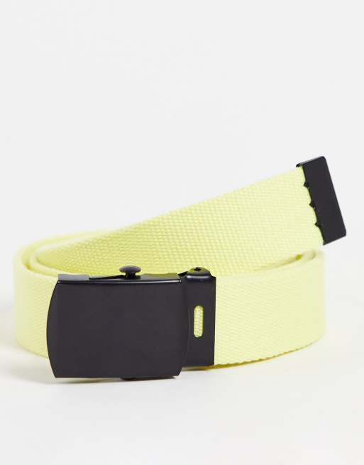 ASOS DESIGN - Ceinture en toile - Jaune