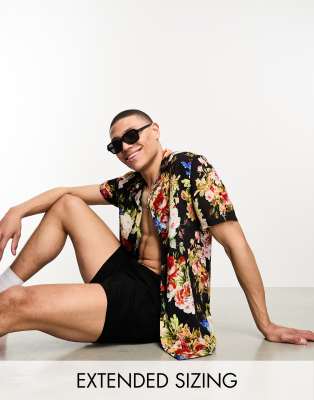 ASOS DESIGN revere shirt in bright floral print - ASOS Price Checker