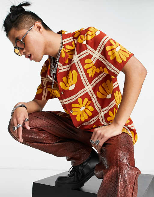 ASOS DESIGN - Chemise avec col à revers et imprimé fleurs style années 70, 3 de 4
