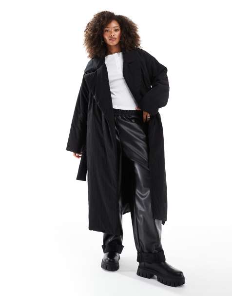 ASOS DESIGN - Doudoune longue épurée - Noir - view 1