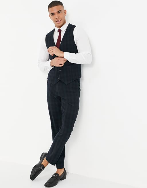 ASOS DESIGN - Gilet de costume cintré à carreaux écossais Blackwatch, 4 de 4