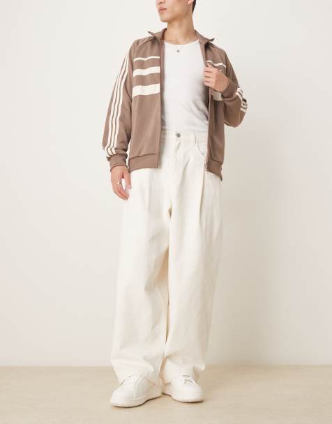 ASOS DESIGN - Jean baggy bouffant à pinces avec poches - Écru - view 1