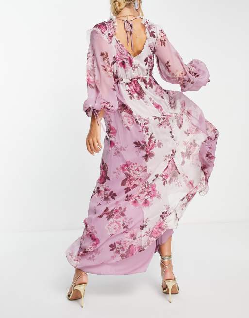 ASOS DESIGN Maternity - Exclusivité - Robe mi-longue boutonnée sur le devant à imprimés dépareillés, 2 de 4