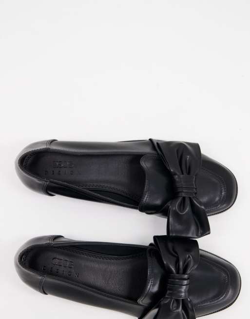 ASOS DESIGN - Mentor - Chaussures plates pointure large à nœud - Noir, 2 de 4